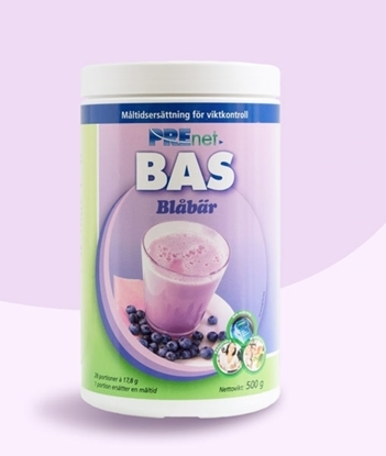 Prenet BAS Blåbär, högkvalitativ måltidsersättning för effektiv viktkontroll.